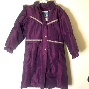 Vintage 80s Purple Puffer Coat